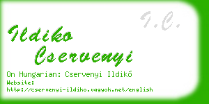 ildiko cservenyi business card